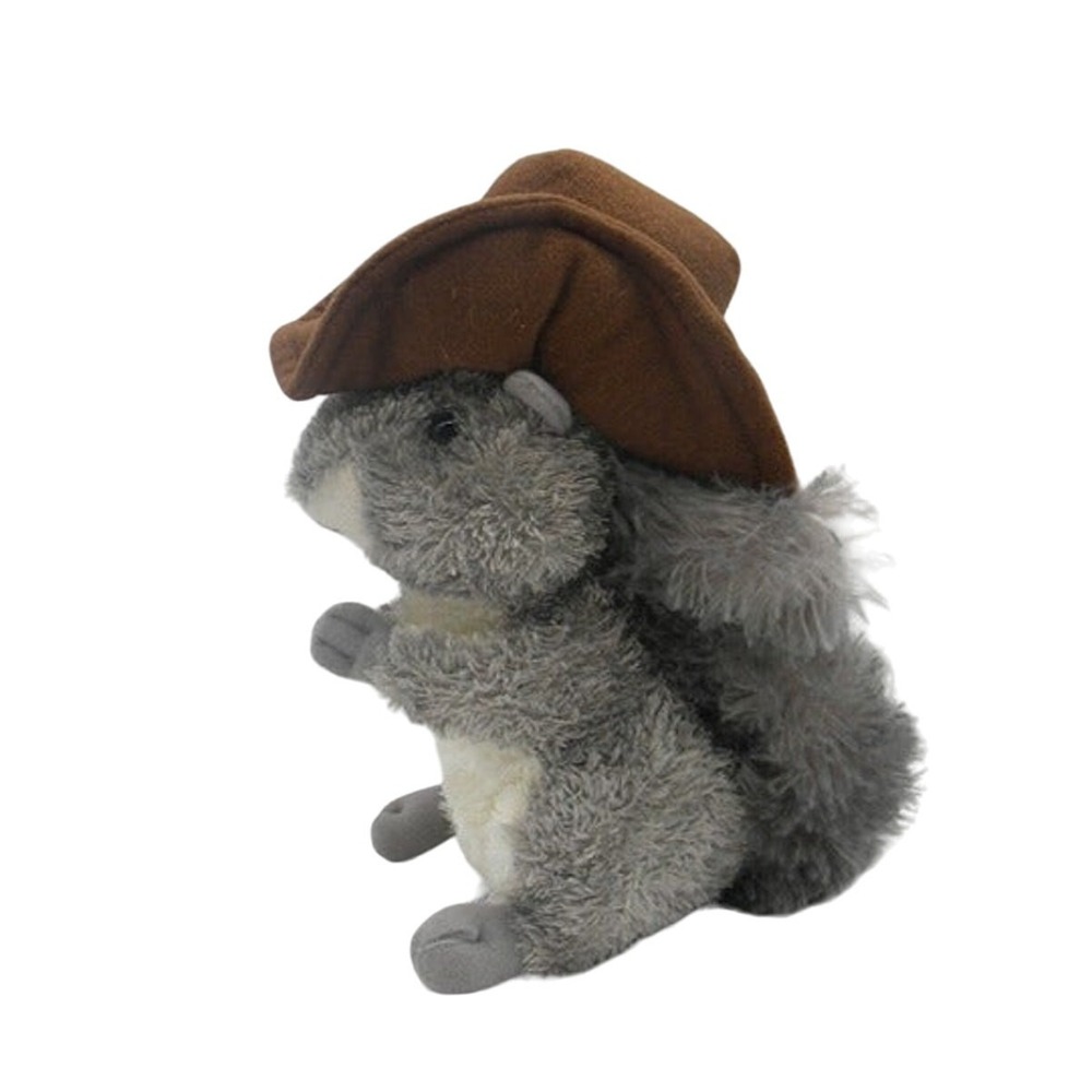 Grand Ole Opry Nashville Squirrel Plush Stuffed Animal Cowboy Hat Souvenir Grey